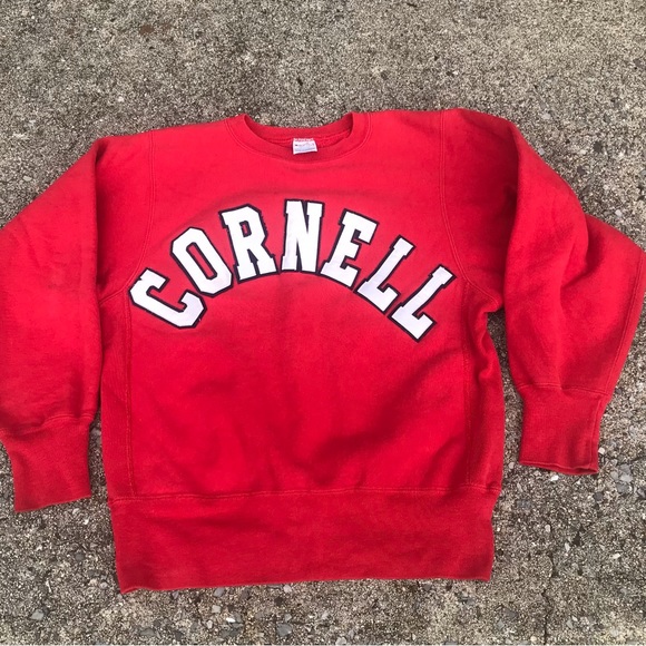 Champion Other - Vintage Champion Reverse Weave Cornell Sweatshirt USA Red Crewneck Sewn Letters